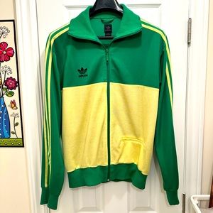 Adidas jacket Jamaica vintage Chile 1962 green reproduction size Large.